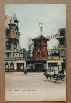 Ansichtskarte AK Paris 1905-1915 Le Moulin Rouge Haus Mühle Variete Theater Kutsche Haus Straße Ortsansicht Frankreich France 75 Paris